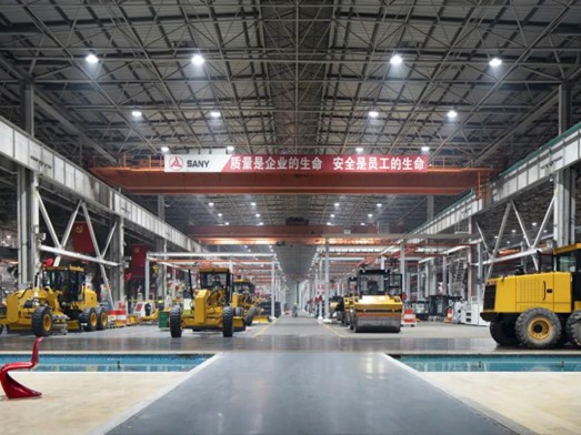 三一重工长沙工厂照明改造后